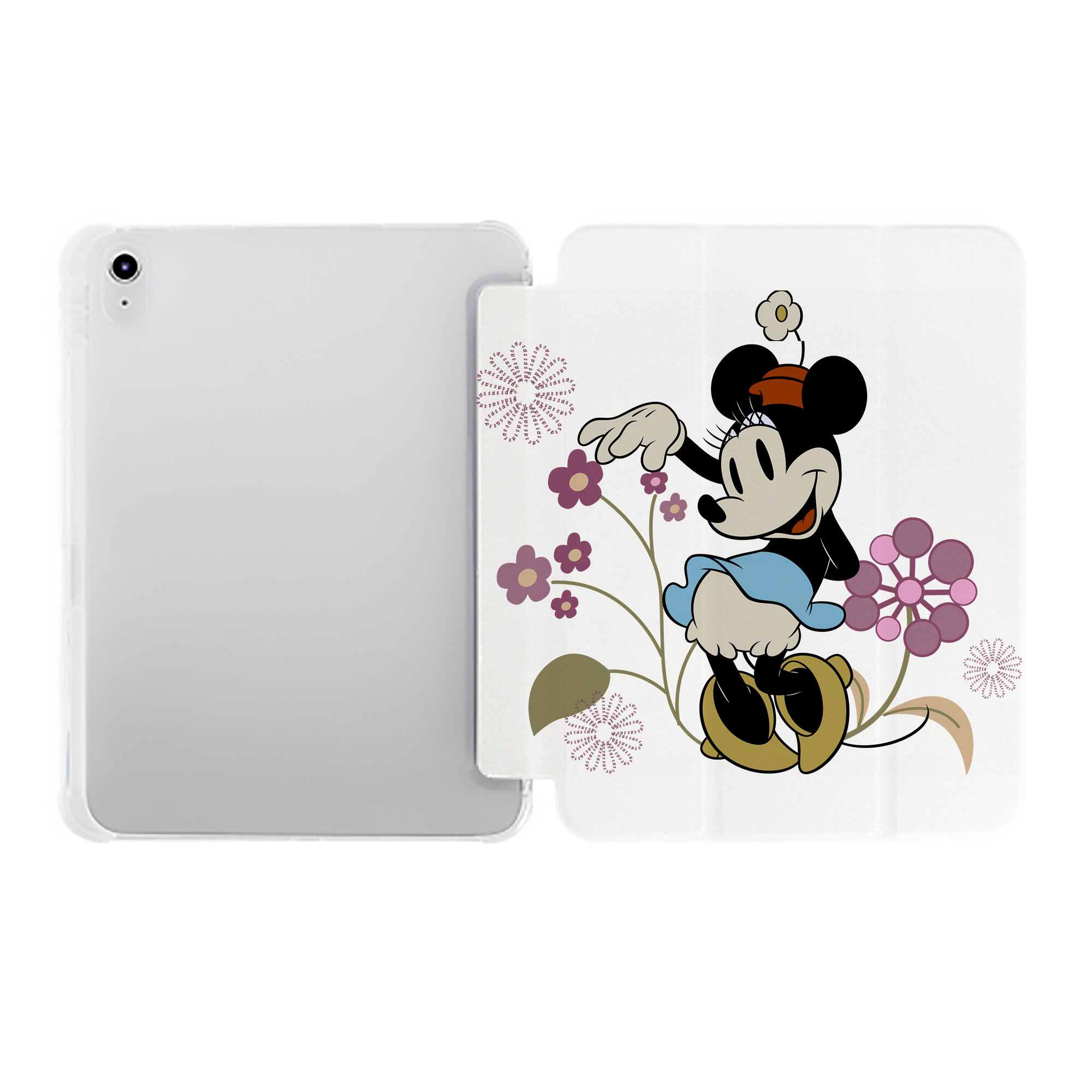 （画像用） ミッキーマウス Mickey Mouse IPad ケース ペン収納付き 三つ折りスタンド PUレザー×シリコン 対応機種9.5/10.5/10.9インチ